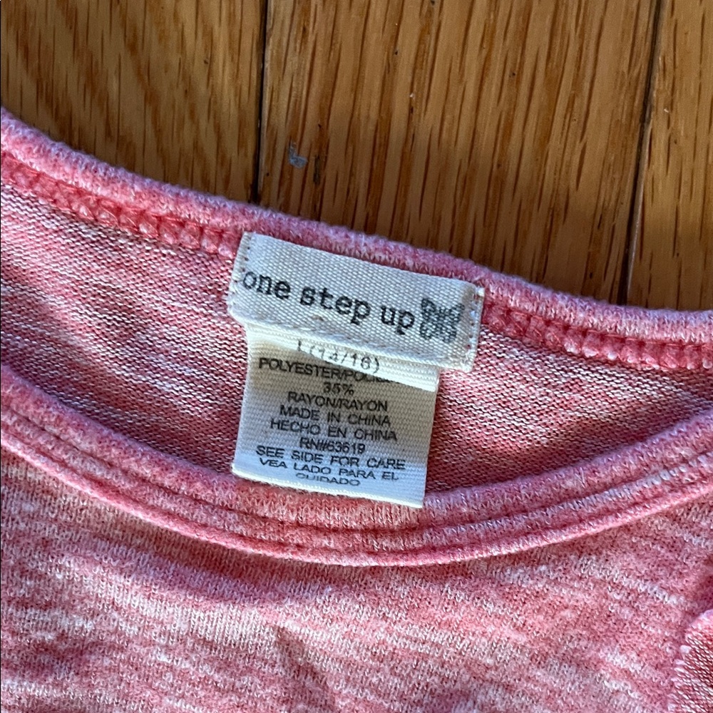 Pink Ruffle Long Sleeve Tee - Picture 2 of 3